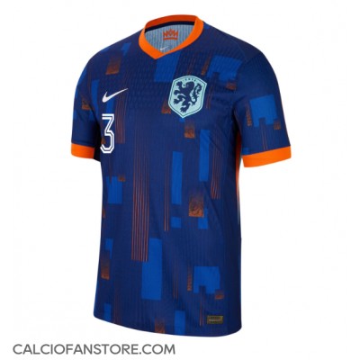 Maglia Calcio Paesi Bassi Matthijs de Ligt #3 Seconda Divisa Europei 2024 Manica Corta Maglia Calcio Paesi Bassi Matthijs de Ligt #3 Seconda Divisa Europei 2024 Manica Corta